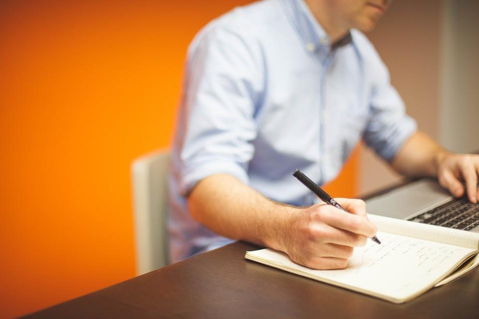 person working on a desk