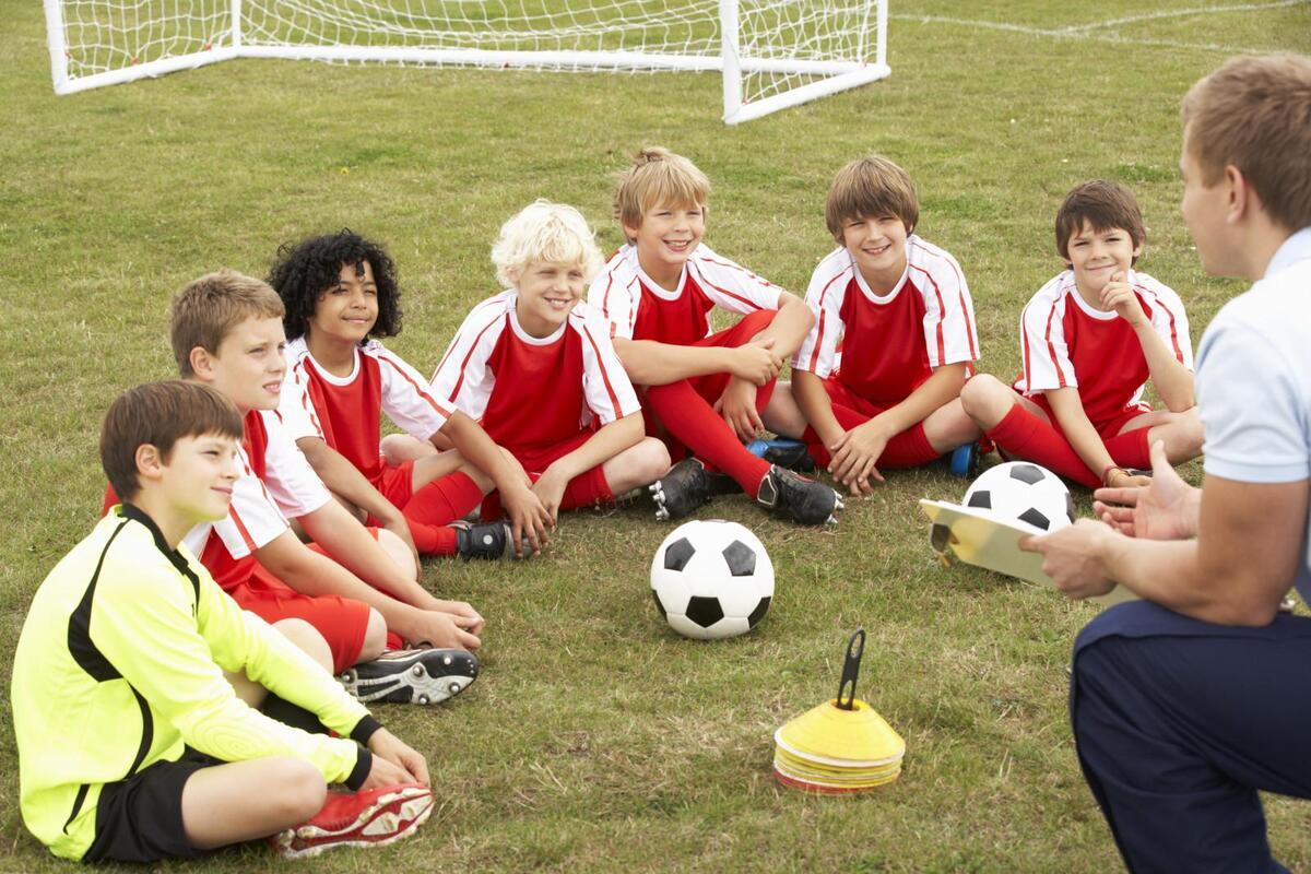 kids training football