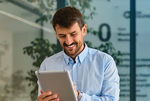 Man With Tablet Computer