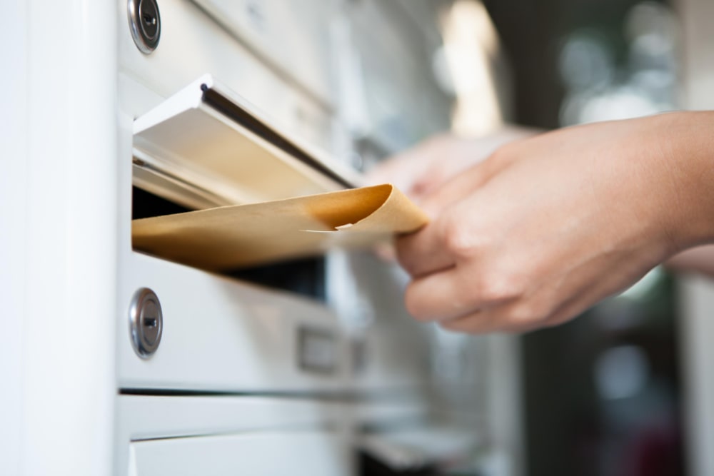 Person sending a letter