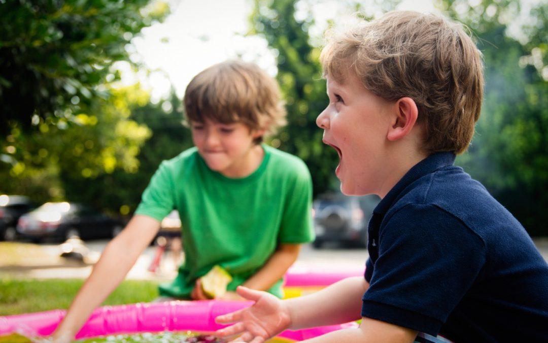 kids playing with water