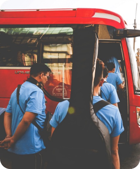 People Getting on a Bus