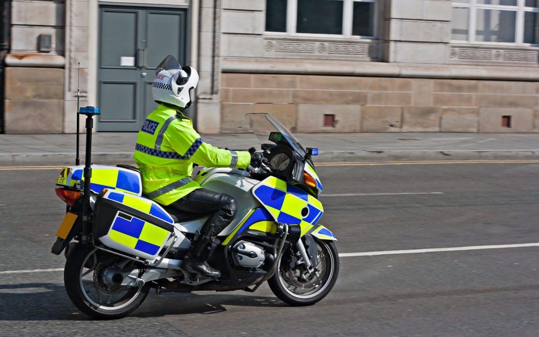 police officer on a motorcycle